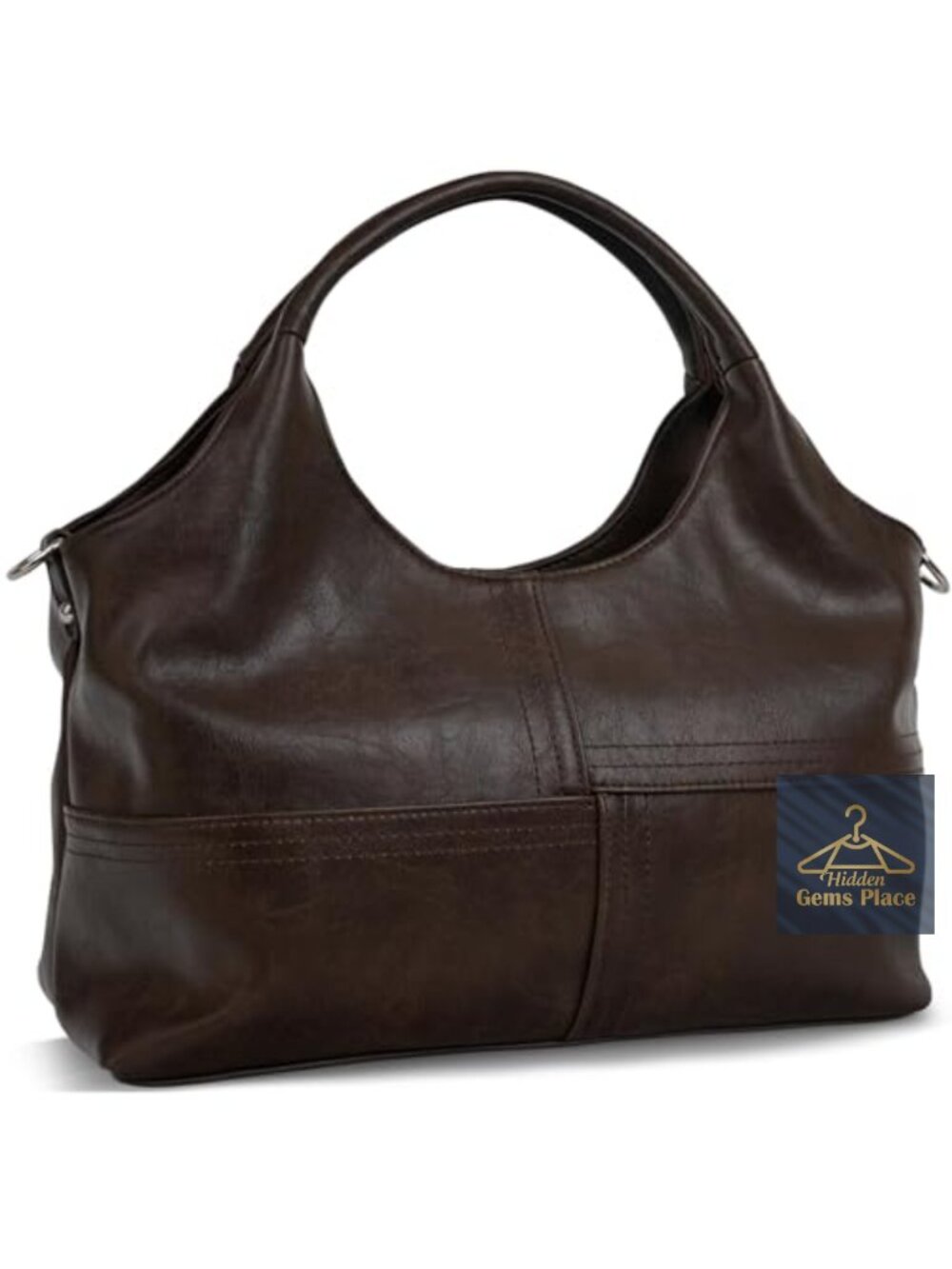 Medium Vegan Leather Purses with Detachable Satchel Strap Tote Hobo Bags